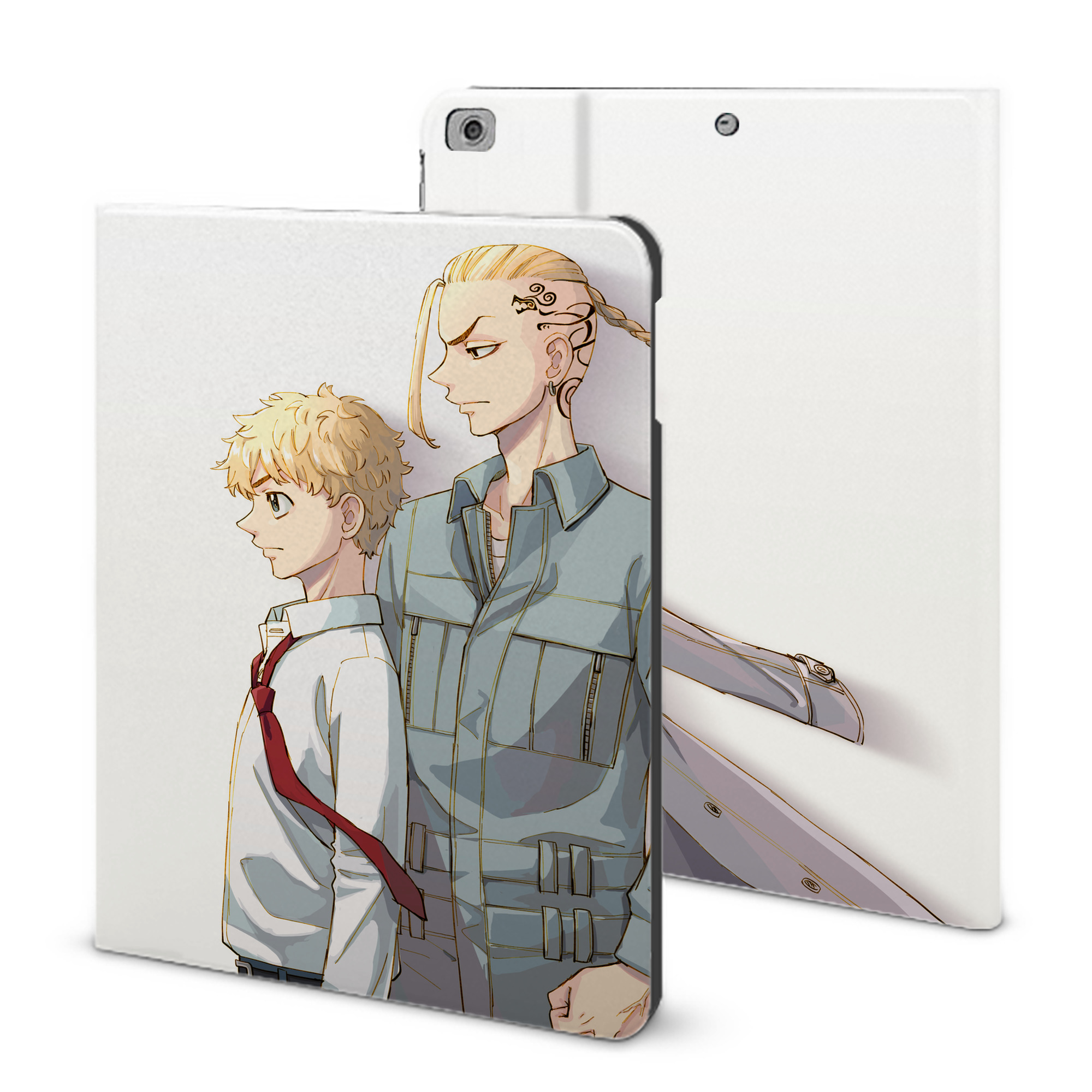 （画像用） 東京リベンジャーズ Tokyo Revengers IPad ケース ブック型 PUレザー TPU 耐衝撃 軽量 薄型 ペン収納なし 全面保護 IPad 各モデル対応